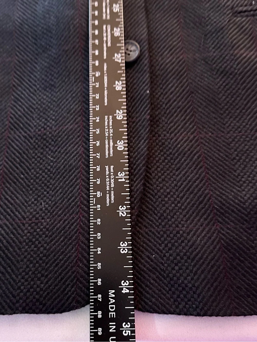 Vintage Austin Grey Herringbone Blazer 100% Wool Menswear Suit Jacket Sportscoat